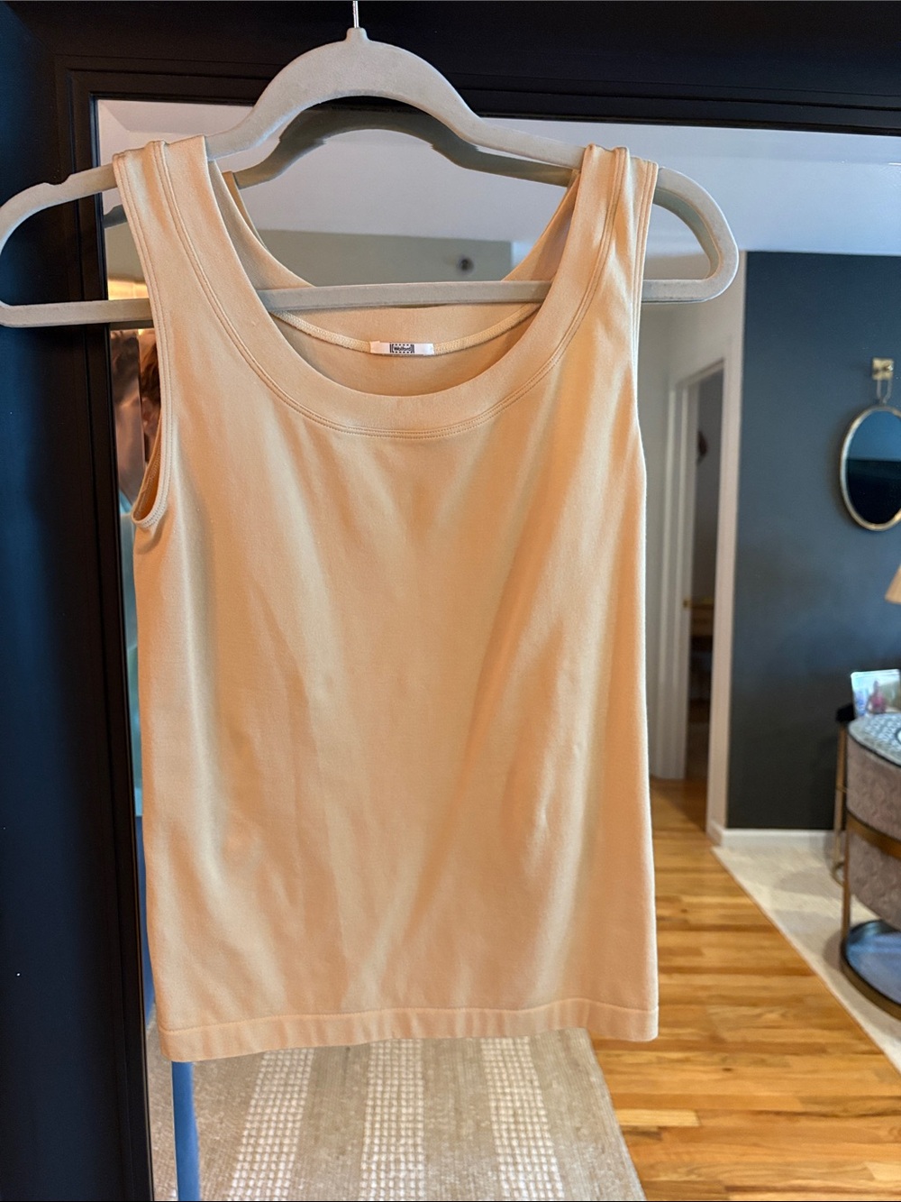 Wolford Cream Tank Top with Scoop Neck